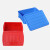 塑料周转箱长方形带盖物流中转筐加厚胶盒红黄蓝白收纳整理箱  箱 单箱 外径440.330.100