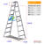 宝富 TCL铝合金直马梯折叠加厚人字梯工程梯双侧直梯 八阶直马梯(TCL-8)/2.39米