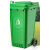户外垃圾分类垃圾桶大容量商用餐饮厨房小区物业环保环卫桶240升 120L绿色厨余垃圾 带轮特厚(约13.6斤)