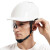 CLCEY安全帽工地国标ABS加厚建筑工程施工领导白色头盔夏季透气印字男 白色 SF-12带护目镜款