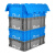 豫恒玖EU箱欧标汽配周转箱加厚零件盒物流箱工具收纳箱塑料盒工具物料盒灰色600*400*148mm
