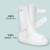 阿力牛 AZF86 PVC注塑一体成型防雨鞋套 加厚耐磨雨鞋套 白色高筒 M(36-37码） 
