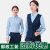中国邮郵政工作服储蓄银行新款邮局工装职业装 短袖 女 蓝绿衬衫 L