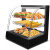 迅爵(柠檬黄不锈钢方中3层)商用保温柜小型加热恒温箱展示柜台式板栗蛋挞面包玻璃熟食柜剪板X651