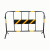 标燕 黄黑铁马护栏市政隔离栏可移动防撞围栏交通设施道路公路施工围挡黑色铁马-黄膜带铁板 1*1.5m 黑黄带板