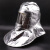 定制铝箔耐高温隔热头套炼钢厂铝厂1000度防护面罩消防披肩帽 （透明面屏）铝箔面罩
