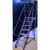 亿汀 铝合金斜梯单位架 1500*600*1600+700 踏步6个平台带护栏带滑轮可移动