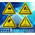 标志大号三角形车间验厂安全标识牌小心警示贴纸 闪电标识 12x12cm10张起发