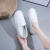 晋彪护士鞋女士夏季透气2024新款防滑单鞋白色舒适医护鞋软底小白鞋子 帆布坡跟 黑色 34