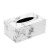 百步达 D-507 皮质纸巾盒 酒店客房抽纸盒桌面餐巾纸收纳盒  白色大理石纹