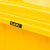 兰诗（LAUTEE）XD-9326 黄色医疗垃圾桶 医院诊所用大号带轮垃圾桶100升普通款