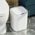 智能垃圾桶感应式客厅卫生间厕所带盖子自动打包电动2023 13L白色电池款【感应+常开】 自