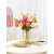 欧洲品质花假花牡丹绢花干花玫瑰花花束客厅花餐桌装饰室内花摆件 混搭色8枝+24厘米白折纸玻璃瓶