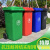 户外分类垃圾桶240升加厚大号环卫塑料物业小区市政挂车垃圾桶 100升加厚款红色