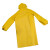 代尔塔407005连体雨衣 双面PVC涂层涤纶防风防水防雪户外工作带帽风衣版雨披 黄色 L