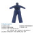 美康（meikang）防静电耐酸碱服 加油站车间电焊维修工作服连体服 MKP-22 蓝色XL码