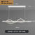 盏炯餐厅灯现代简约一字长条形饭厅餐桌吊灯具2023年新款设计师吧台灯 CX760山水白色100CM全光谱 三色变光