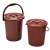 益美得 FW1279 过滤桶塑料废水桶过滤垃圾筒茶水桶茶渣桶  暗花款单桶