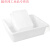白色塑料盒子长方形麻辣烫厨房幼儿园冰盘加厚无盖小号盆收纳筐篮 加厚款3号(长36.5宽28高11) 厘