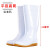 卫生雨鞋耐油耐酸碱防滑靴白色底水鞋工作卫生白色雨鞋     3天 平底高筒雨鞋 38