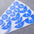 谋福（CNMF）桌面物品定位贴 标签办公桌定置PVC耐磨提示贴 【L型-亮光蓝（50个）3×3×1cm】