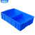 豫恒玖塑料周转箱分隔式零件盒仓储五金配件箱螺丝收纳盒固定分格箱蓝色二格590*380*145mm