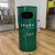 定制景区铁工业风网红个性创意垃圾桶户外室外果皮箱大容量公园高 绿色 70*35厘米