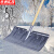 京洲实邦【斧型冰铲+1.2米木柄】除雪铁锹大号塑料推雪板ZJ-0127