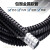 定制包塑金属软管穿线管蛇皮管浪管塑料波纹管电线电缆保护平包阻燃管 加厚型内径64-20米(2.5寸)