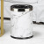 垃圾桶户外大号不锈钢厨房厕所卫生间茶水渣北欧酒店简约铁筒 15L银圈-黑色大理石纹