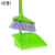 欧彤（OUTONG）TO-0068 扫把簸箕套装 车间工厂地面清洁工具塑料扫帚畚箕组合两件套 绿色