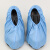 鞋套防滑加厚底鞋套车间男女无尘水洗脚套可实验室10双装  均码 蓝色鞋套10双装