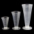 HKQS-104  三角杯 刻度杯塑料量杯 刻度量杯透明杯 容量杯实验室 50ML10个 PP三角量杯