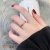 KERLA皓英国设计师简约素圈字母戒指女18K玫瑰金色食指戒 玫瑰金4号(专柜6-7号)