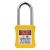 工业安全锁38mm绝缘安全工程塑料 ABS钢制挂锁锁梁 黄色38mm钢梁挂锁