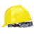 伟光 安全帽 新国标 ABS 领导监理 工地工人 建筑工程 电力施工 防砸抗冲击 欧式透气安全头盔 黄色 旋钮式调节