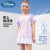迪士尼（Disney）童装多巴胺少女女童针织凉感速干防晒运动短袖T恤 芋泥紫 110cm