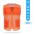 厚创 夏季渔网格马甲 志愿者红公益义工装双口袋背心市广告马夹支持印字定制 橙色 XL