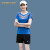 伊蒂格世（YDIIGOSS）羽毛球服男女套装速干透气短袖裙裤比赛训练队服网球服运动服 彩蓝 男款套装 M