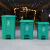 商用大号塑料垃圾桶工业环卫餐厅厨房带盖脚踏式脚踩分类 68L防老化加厚型-绿色