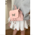 酷奇袋鼠（KUQIDAISHU）韩系小众双肩包包女士2024新款春季时尚休闲小背包出游旅双肩包 粉色