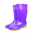 回力 雨鞋813女士款防滑牛筋底彩色水鞋 813-中筒紫色 37码 