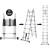 密可罗西【送货上门】伸缩梯直梯梯子装修升降铝合金折叠梯便携工程关节梯爬梯 2.7+2.7可变直梯5.4米 180kg