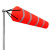 趣行 气象风向袋 风向标荧光型 工厂油气化工企业客户定制户外风向检测（不带立柱）60cm红色反光款