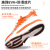 麒燕劳保鞋高弹EVA贴片透气舒适安全鞋钢包头防刺防滑工作鞋 橙色 45 
