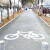 定制镂空自行车图指示箭头残疾人轮椅安全出口非机动车道标识喷漆 1.2毫米PVC 左右转箭头40X30CM