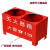 干粉灭火器底座箱子二氧化碳固定支架两孔箱托架半截箱4kg8kg 红色4KG支架(2个起发) 可放2-4kg灭火器