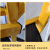 兆安德 可行走人字梯加厚焊接木电工专用工程子不锈钢铝合金同款合梯 备件 黄色加厚2.65米八步梯13.4KG 