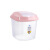 塑料装米桶厨房带盖水箱50斤米缸防潮防虫20斤面粉透明收纳盒 小号-粉约10斤米/6斤面/6斤猫粮