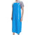厚创 TPU耐油围裙套袖厨房食堂加工罩衣劳保围裙防水防污防油 30丝蓝色围裙